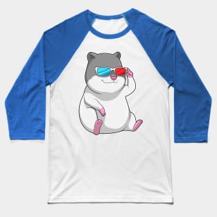 Hamster with Glasses Baseball T-Shirt